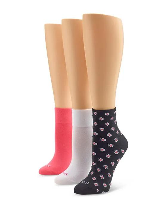 Cotton-Blend Body Socks, Set of 3