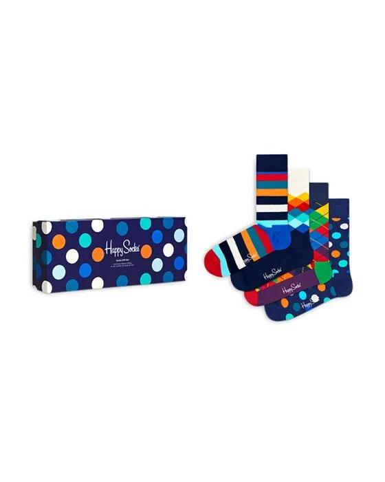 Cotton Blend Crew Socks Gift Box, Pack of 4