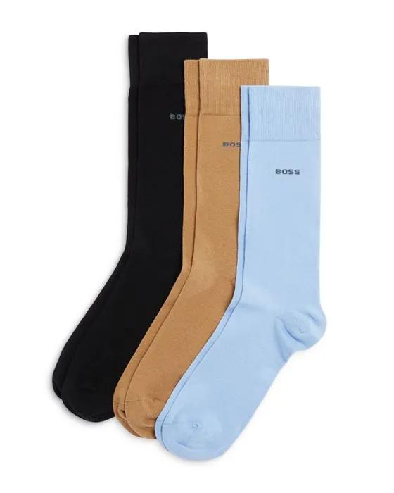 Cotton Blend Crew Socks, Pack of 3
