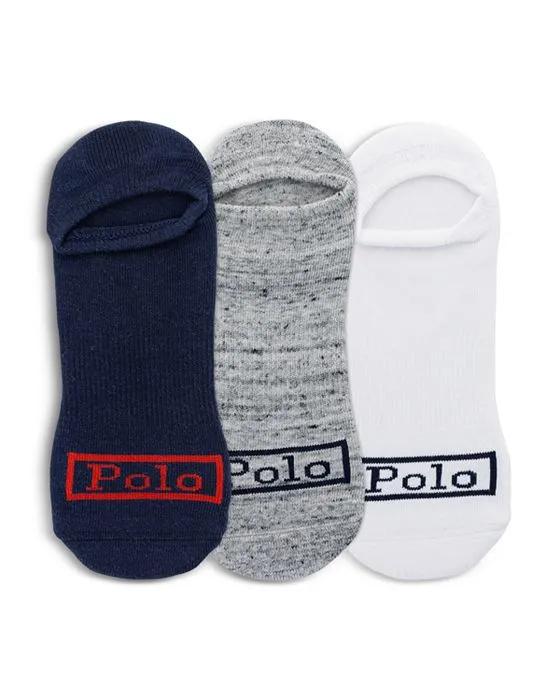 Cotton Blend Logo Liner Socks, Pack of 3