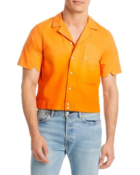 Cotton Blend Regular Fit Button Down Shirt