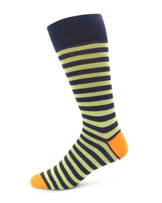 Cotton Blend Rugby Stripe Crew Socks - 100% Exclusive