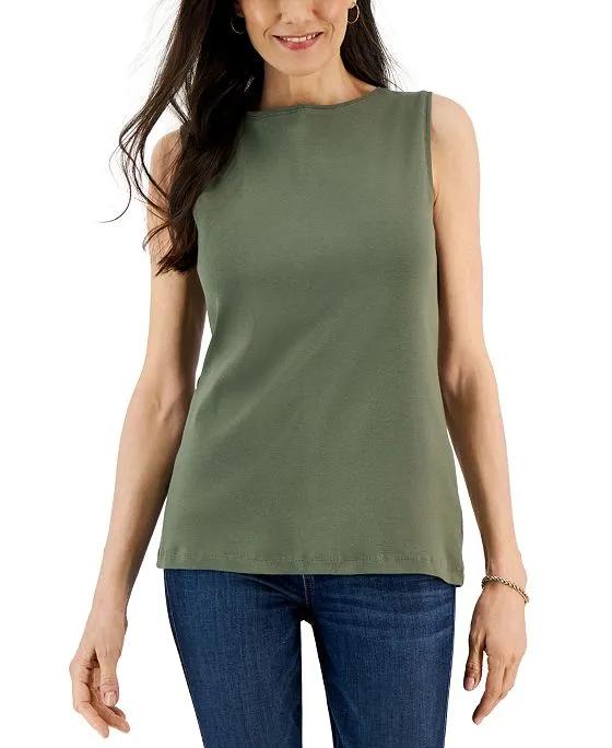 Cotton Boat-Neck Tank Top, Created for Macy's