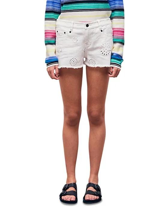Cotton Broderie Anglaise Shorts