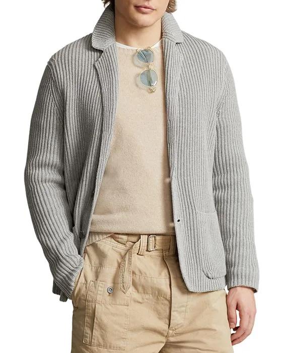 Cotton & Cashmere Regular Fit Blazer Cardigan 