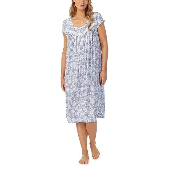Cotton Chambray Cap Sleeve Waltz Gown