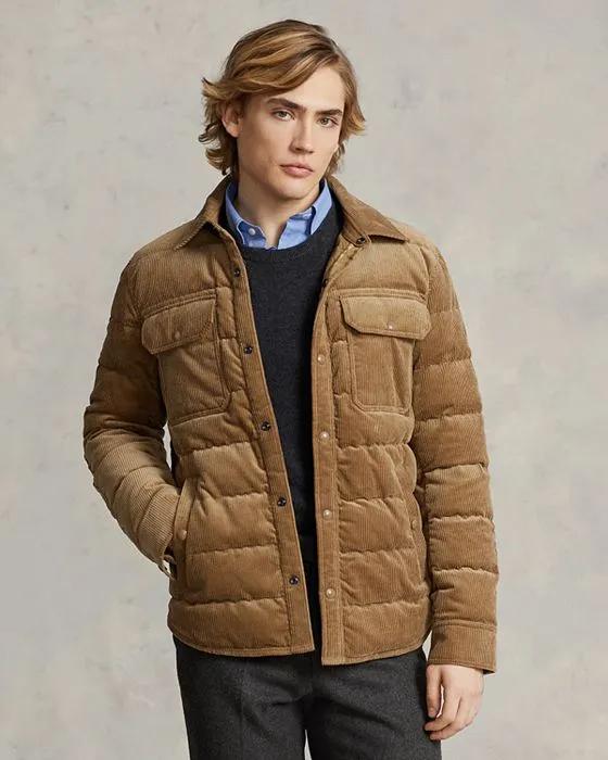 Cotton Corduroy Quilted Down Jacket 