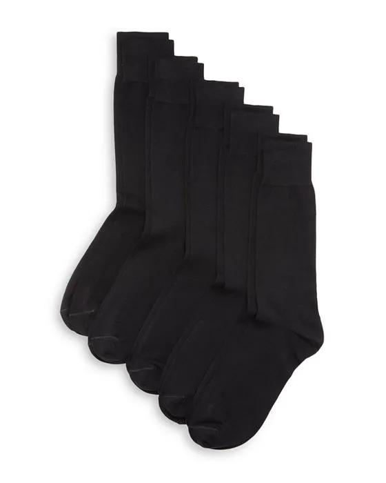Cotton Crew Socks, Pack of 5