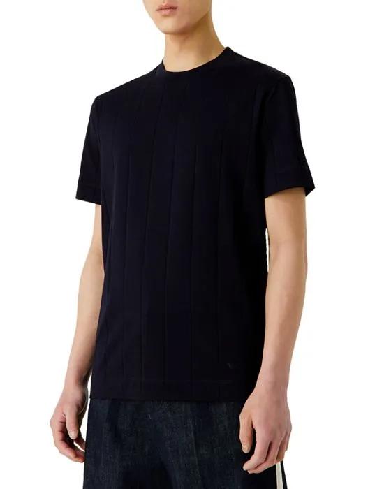 Cotton Crewneck Wide Rib Tee