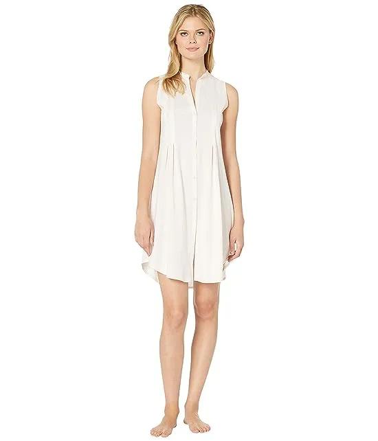 Cotton Deluxe Button Front Tank Nightgown