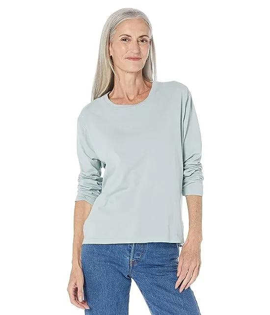 Cotton Jersey Long Sleeve Mid-Rise Crew