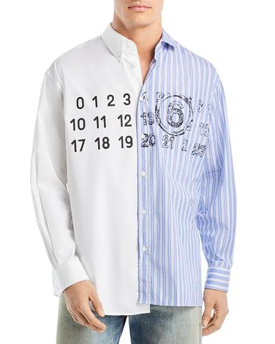 Cotton Large Fit Button Down Shirt