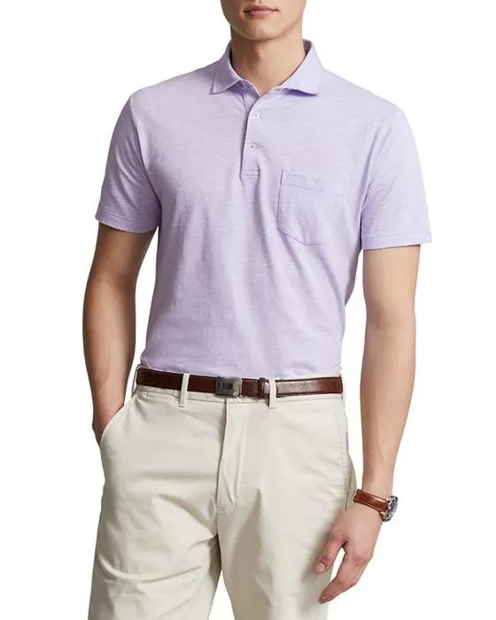 Cotton & Linen Custom Slim Fit Polo Shirt 