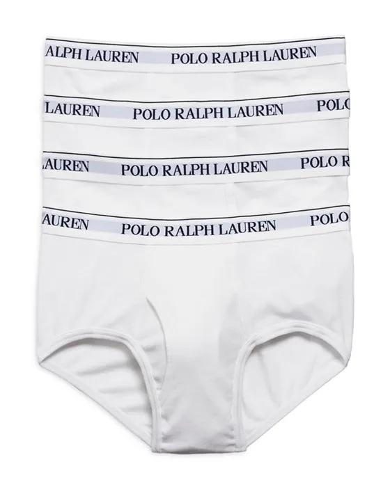 Cotton Logo Waistband Briefs, Pack of 4