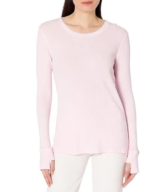 Cotton Modal Thermal Long Sleeve Crew Neck Tee