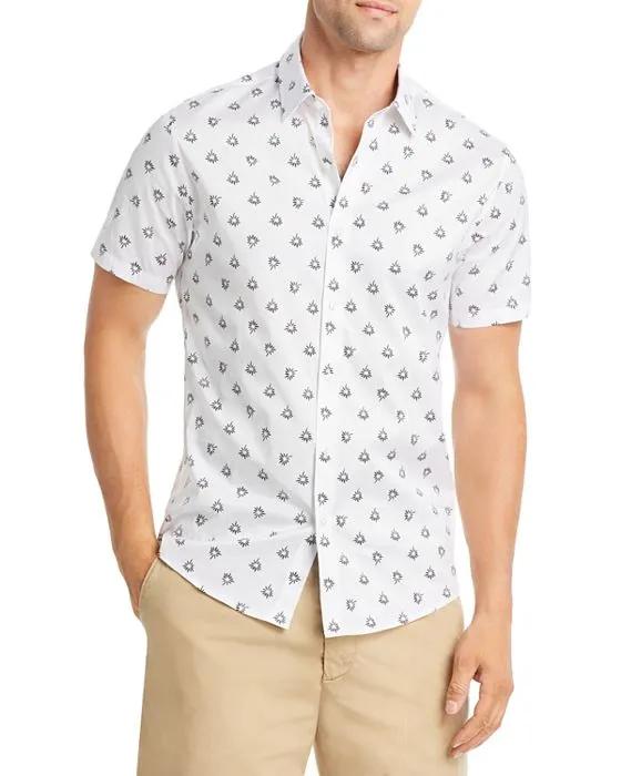 Cotton & Nylon Stretch Slim Fit Button Down Shirt