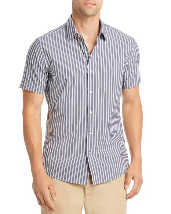 Cotton & Nylon Stretch Slim Fit Button Down Shirt