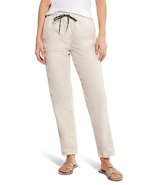 Cotton Poplin Relaxed Ankle Pants