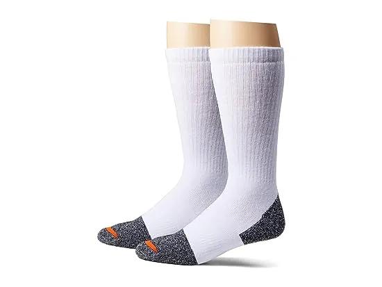 Cotton Safety Toe Crew Socks 2-Pair