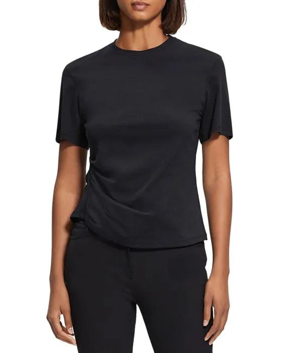 Cotton Side Ruched Tee