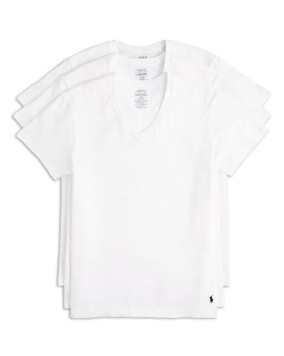 Cotton Solid V Neck Tees, Pack of 3 