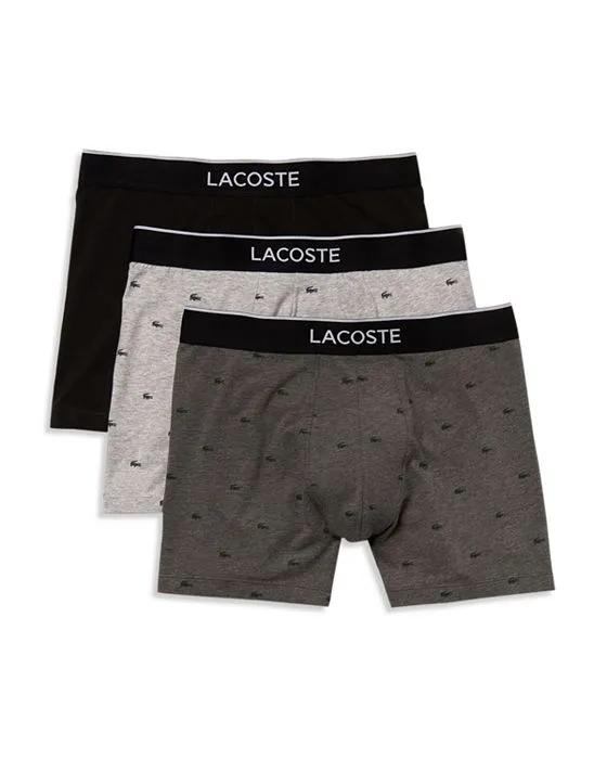 Cotton Stretch Logo Waistband Long Boxer Briefs, Pack of 3