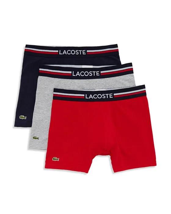 Cotton Stretch Logo Waistband Long Boxer Briefs, Pack of 3