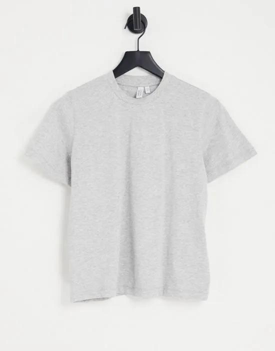 cotton t-shirt in gray - GRAY