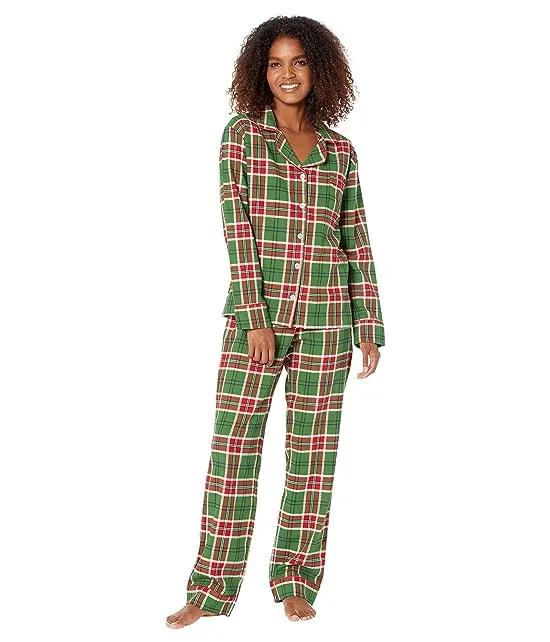 Country Christmas Plaid Flannel Pajama Set