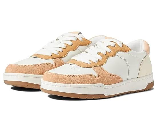 Court Low-Top Sneakers in Peach Colorblock