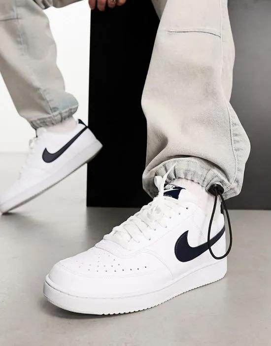 Court Vision Low Next sneakers in white and navy