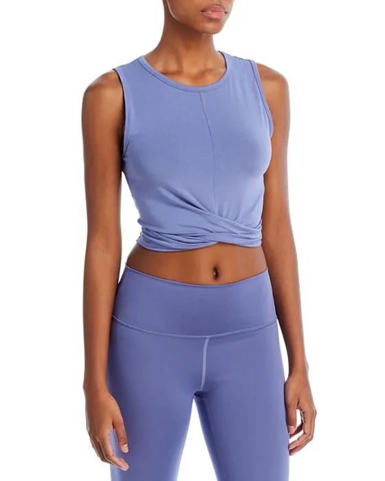 Cover Twist-Front Cropped Tank 