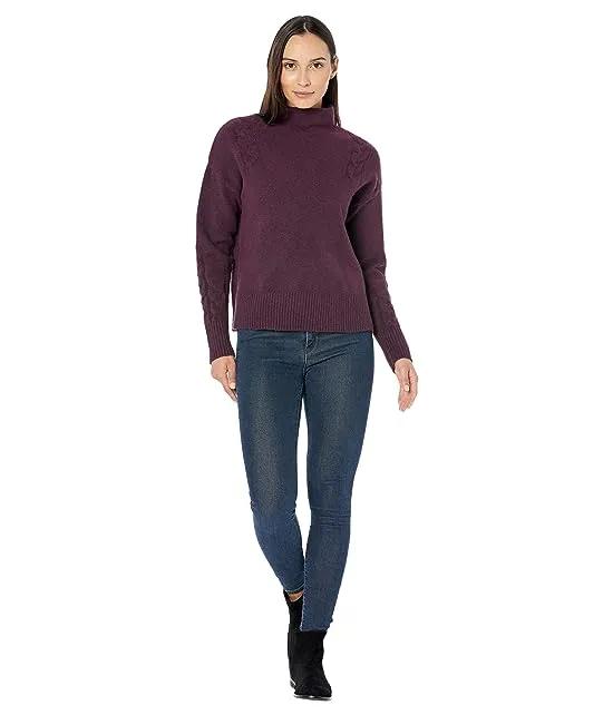 Cowl Cable Shoulder Long Sleeve