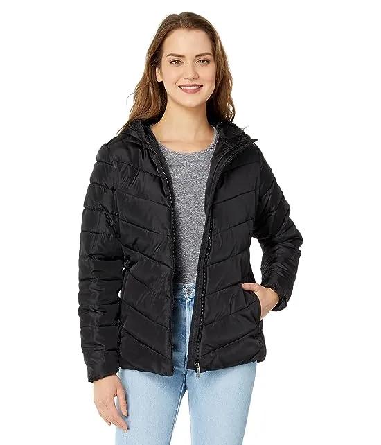 Cozy Faux Fur Lined Hooded Puffer Jacket