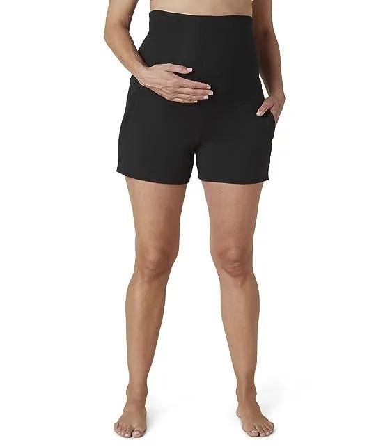 Cozy Fleece Maternity Fold-Over Shorts
