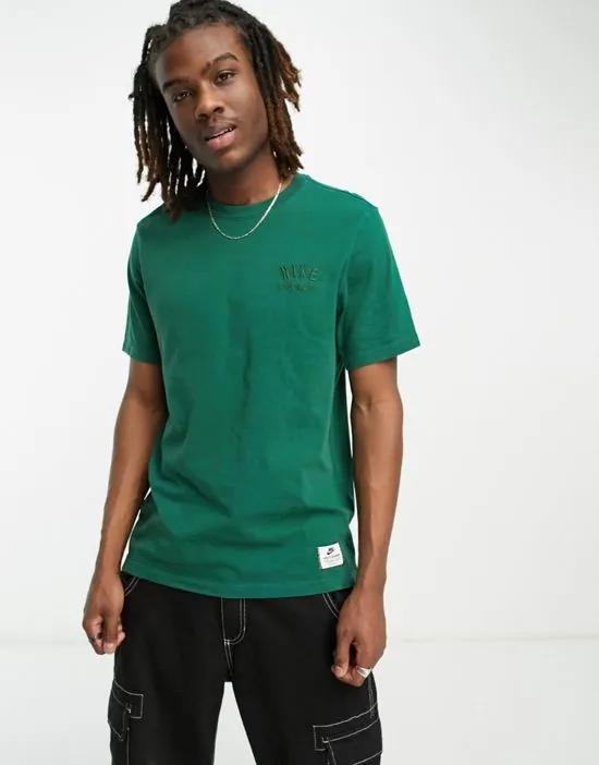 Crafted T-shirt in gorge green