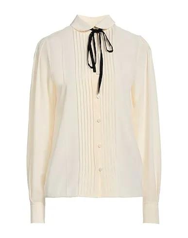 Cream Crêpe Silk shirts & blouses