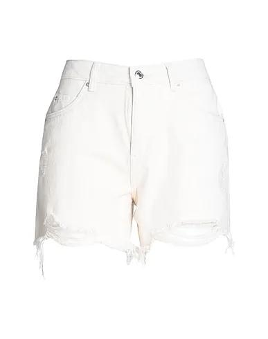 Cream Denim Denim shorts