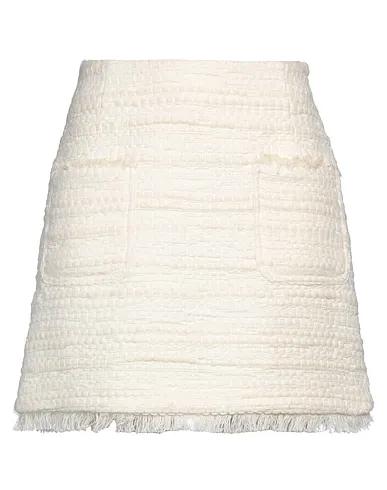 Cream Flannel Mini skirt