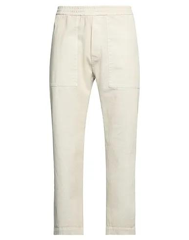 Cream Gabardine Casual pants