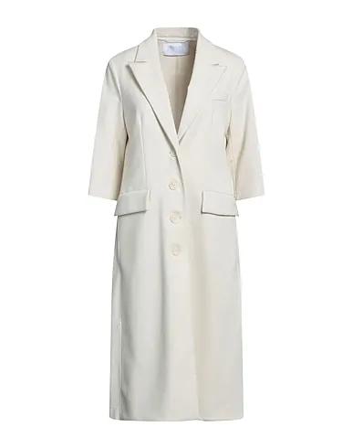 Cream Jersey Full-length jacket