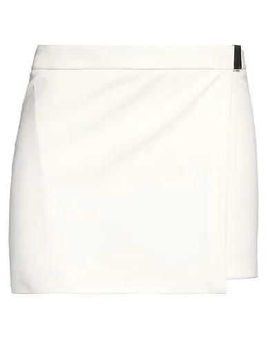 Cream Jersey Mini skirt