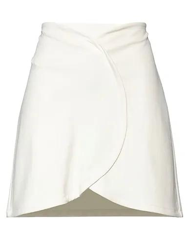 Cream Jersey Mini skirt