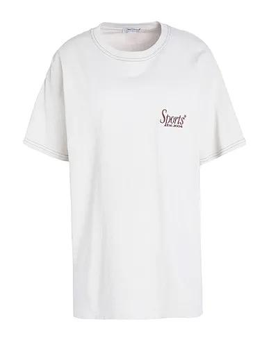 Cream Jersey Oversize-T-Shirt