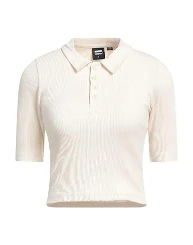 Cream Jersey Polo shirt
