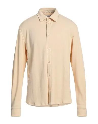Cream Jersey Solid color shirt