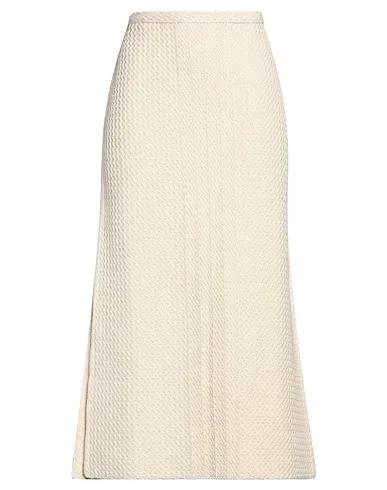 Cream Knitted Maxi Skirts