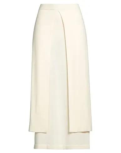 Cream Knitted Maxi Skirts