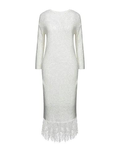 Cream Knitted Midi dress