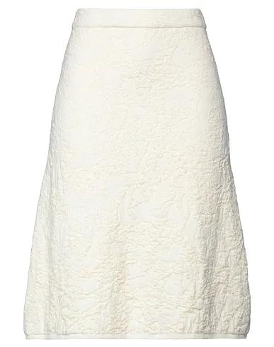 Cream Knitted Midi skirt